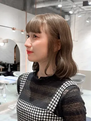 ミディアム 縮毛矯正/韓国ヘア /レイヤー🎀ミズキのヘアスタイル
