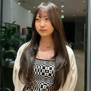 ロング カラー 佐々木 萌衣/ 髪質改善/つやカラーのヘアスタイル