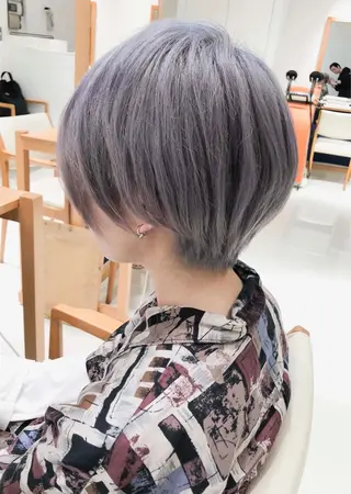 ショート カラー ヘアアレンジ モテ髪透明感❤️ デイズヘアカラーのヘアスタイル