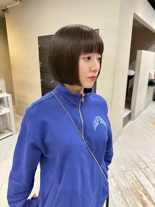 ミディアム カラー ICI大須/栄/ 上前津/大野稚央のヘアスタイル