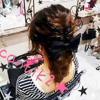 ヘアアレンジ ミディアム vi viのヘアスタイル