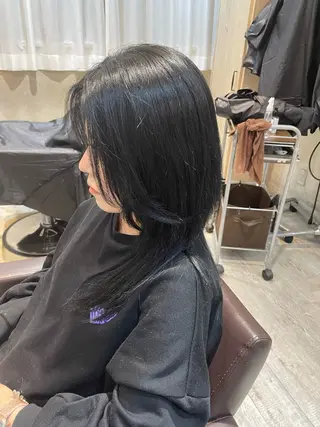 セミロング カラー✨縮毛矯正✨ ハギワラケンタのヘアスタイル