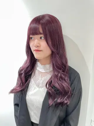 ロング カラー GO TODAY SHARE SALON 原宿本店所属・ブリーチ/ハイトーン 艶カラー/ユリナのヘアスタイル