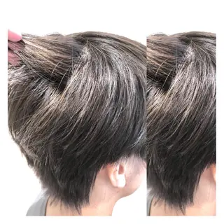 ショート カラー パーマ ヘアアレンジ 【ツヤ髪美容師】 ツダケイスケのヘアスタイル