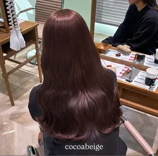 カラー あずみ🪽顔周りレイ ヤー×オリーブ🫒のヘアスタイル