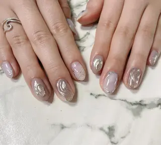 ロング カラー ネイル Q Free nailsのネイルデザイン