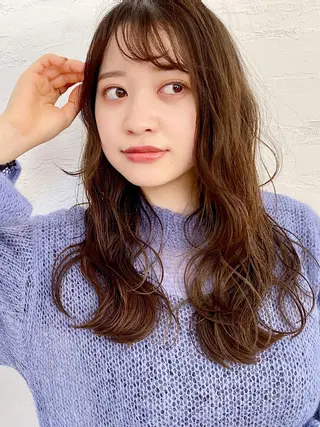ロング カラー パーマ "オトナ髪”/ LAKA TOCCAのヘアスタイル