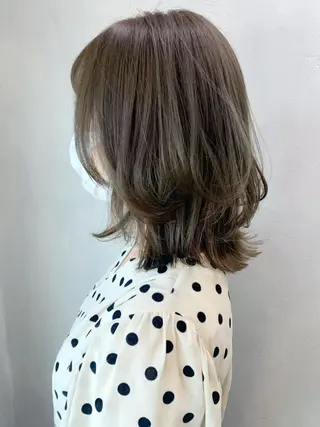 ミディアム カラー パーマ ヘアアレンジ ITbyALBUM 松戸のヘアスタイル