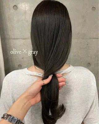 セミロング カラー パーマ 表参道/赤み無し 透明感 colorのヘアスタイル