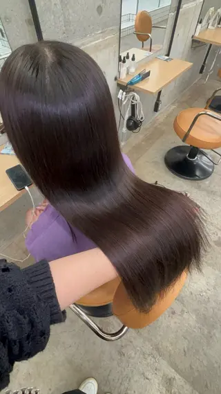 ロング カラー ダメージレスカラー 縮毛MISAKI🦋のヘアスタイル