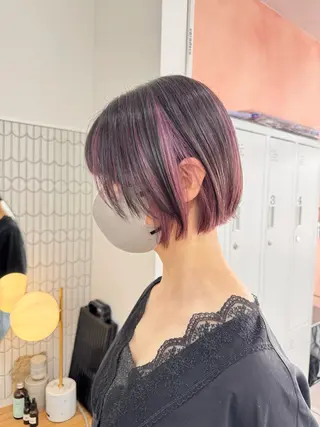 ミディアム レイヤーカット ベージュ/KANAのヘアスタイル