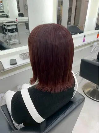 ミディアム カラー ParveMix 楠本結菜のヘアスタイル