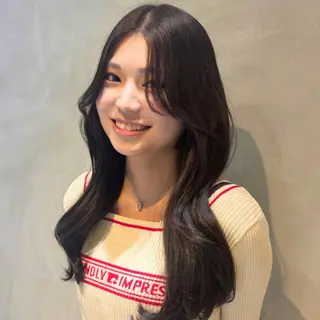 ロング カラー three. 中之島のヘアスタイル