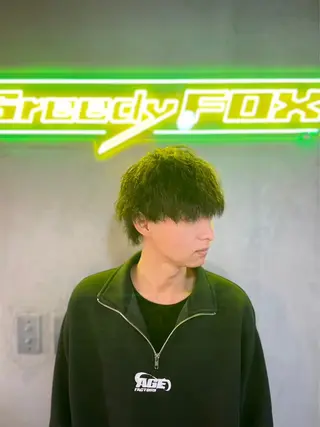 ミディアム パーマ dunhill 斉藤 大樹/メンズカットのヘアスタイル