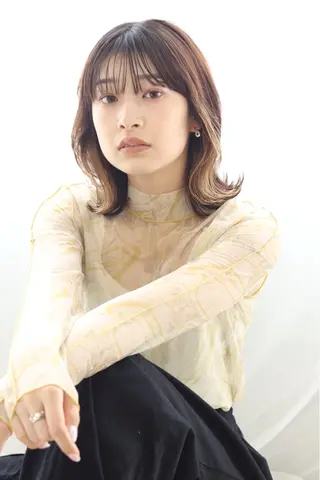 ミディアム 木津奈保子💚 ｼｮｰﾄﾓﾃﾞﾙ募集のヘアスタイル