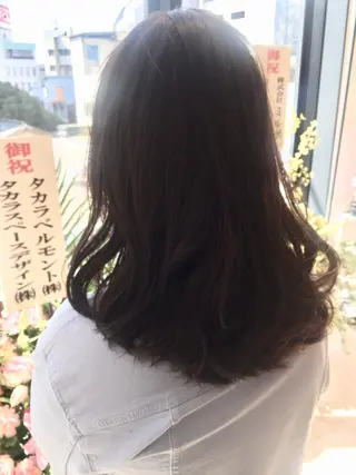 ミディアム 所渉/韓国レイヤー /ウルフカットのヘアスタイル