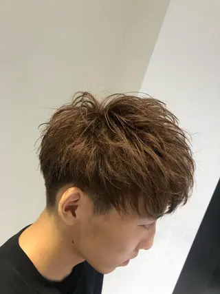 ショート カラー メンズ 赤み消し🌿 透明感カラー🫧のヘアスタイル