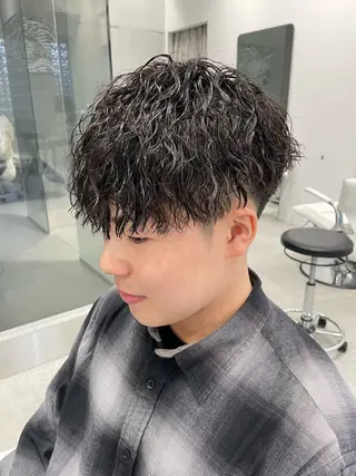 パーマ メンズ 無料ショートモデル 募集中❗️秋山ひらいのヘアスタイル