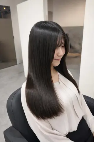 ロング 🫧とぅるん艶髪🫧 透明感カラー×猿渡のヘアスタイル