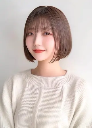 ミディアム カラー 高難易度縮毛矯正 特化生田のヘアスタイル