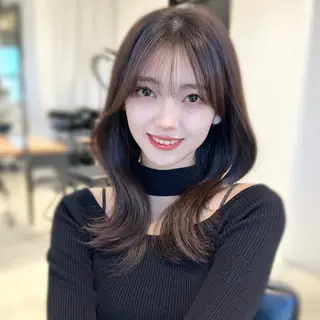 セミロング カラー IVY所属・髪質改善/韓国ヘア 顔まわり特化yutoのヘアスタイル