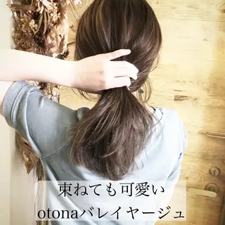 セミロング カラー テトネ タカシのヘアスタイル