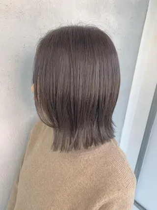 ミディアム カラー 前髪顔周りカット 沼田　拓斗のヘアスタイル