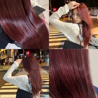 ロング カラー 💖大人韓国ヘア💖 韓国艶カラー【銀座】のヘアスタイル