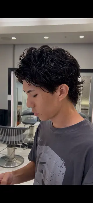 ショート 🌈縦落ちパーマ /men's特化🌈のヘアスタイル