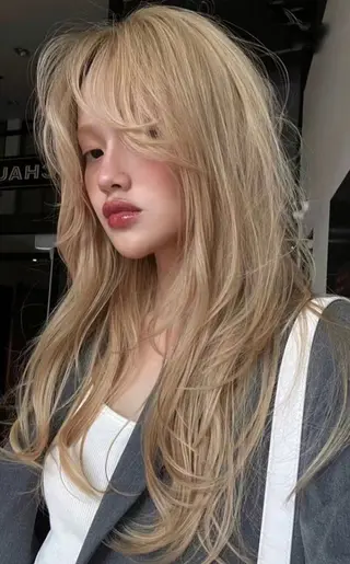 ロング カラー レイヤー/韓国ヘア/ 梅田/中崎町のヘアスタイル