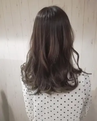 セミロング カラー 西川 敏夫のヘアスタイル