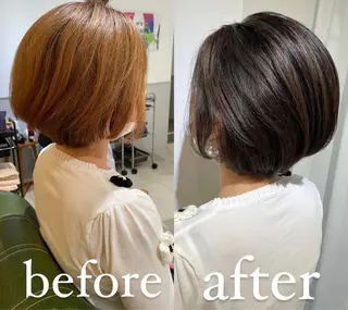 ショート カラー eins.hair所属・過去一の柔髪ヘア 🌿einshairのヘアスタイル