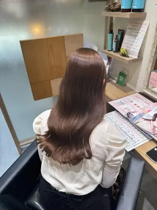 ロング カラー レイヤー/顔周り/透 明感カラー/うる艶のヘアスタイル