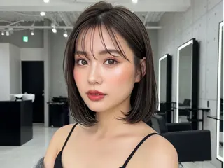 ミディアム 似合わせボブ✖️ 韓国レイヤー✨小関のヘアスタイル