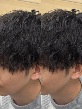 ミディアム メンズ 焼津メンズパーマ特化 大石雄生のヘアスタイル