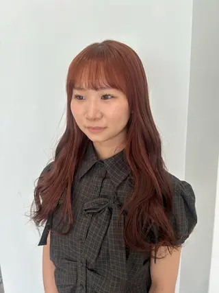 ロング カラー 愛結 暖色カラー🎀🩰のヘアスタイル
