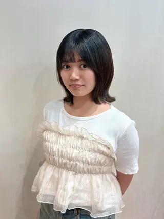 ミディアム 京都/カラー/松野 翔のヘアスタイル