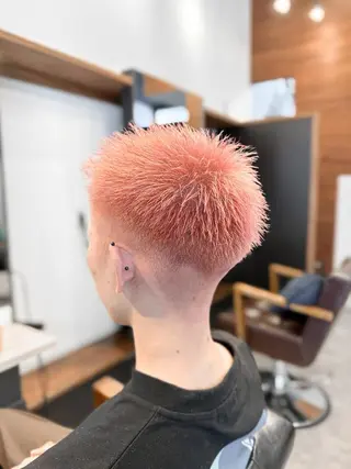 ショート カラー パーマ ヘアアレンジ メンズ キッズ say.所属・ブリーチカラー🔥 パーマ【佐々木凌平】のヘアスタイル