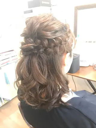 ミディアム ヘアアレンジ ヘアセット/卒業式 袴着付け✨清水玲歌のヘアスタイル