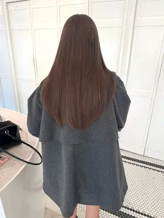 カラー ブリーチカラー🎀 韓国風/寺門美優のヘアスタイル