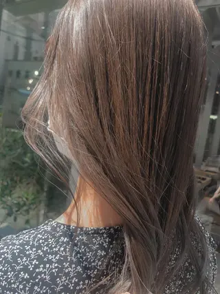 セミロング カラー ヘアアレンジ rii-🩰 トレンド韓国ヘアのヘアスタイル