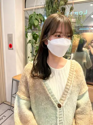 セミロング カラー REINA☁️透明感 カラー/ぷつっと♡のヘアスタイル