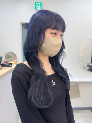 ロング カラー レイヤー/顔周り /いいぬまみかのヘアスタイル