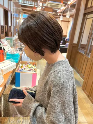 ショート カラー パーマ Artist 藤﨑紘成のヘアスタイル