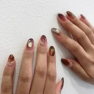 ロング カラー ヘアアレンジ キッズ ネイル マツエク・マツパ 福田 加奈のネイルデザイン