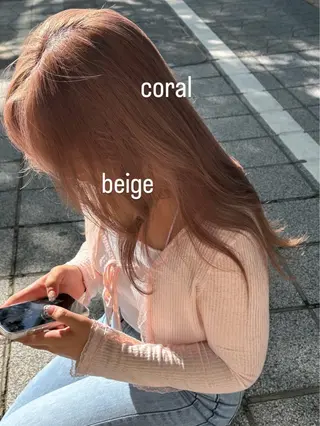 ロング カラー 🍓ハイトーンカラー 🎀nene🍓のヘアスタイル