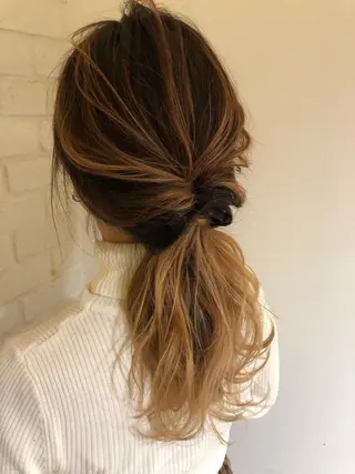 セミロング カラー olino 【オリノ】西田辺のヘアスタイル