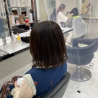 セミロング カラー EMIL/上野駅近 /ブリーチ縮毛矯正のヘアスタイル