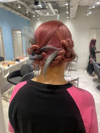 カラー デザインカラー/ ヘアアレンジ/りりかのヘアスタイル