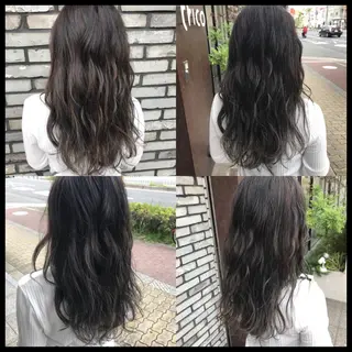 セミロング カラー 似合わせ/ブリーチ カラー.岡田友仁のヘアスタイル